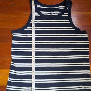 Everlane Navy and White Striped Tank Top